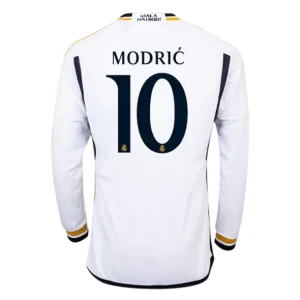 Billiga Fotbollströjor Real Madrid Luka Modrić 10 Långärmad Hemmatröja 2023-24